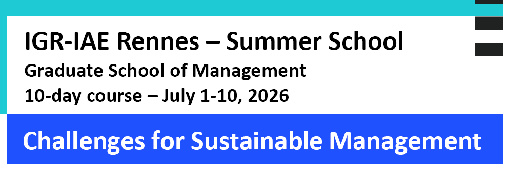IGR-IAE Rennes | Challenges for Sustainable Management